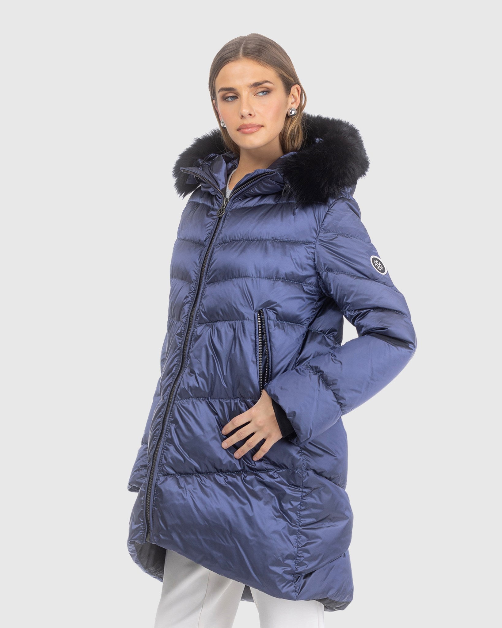 APRES-SKI JACKET WITH DETACHABLE TOSCANA LAMB HOOD TRIM
