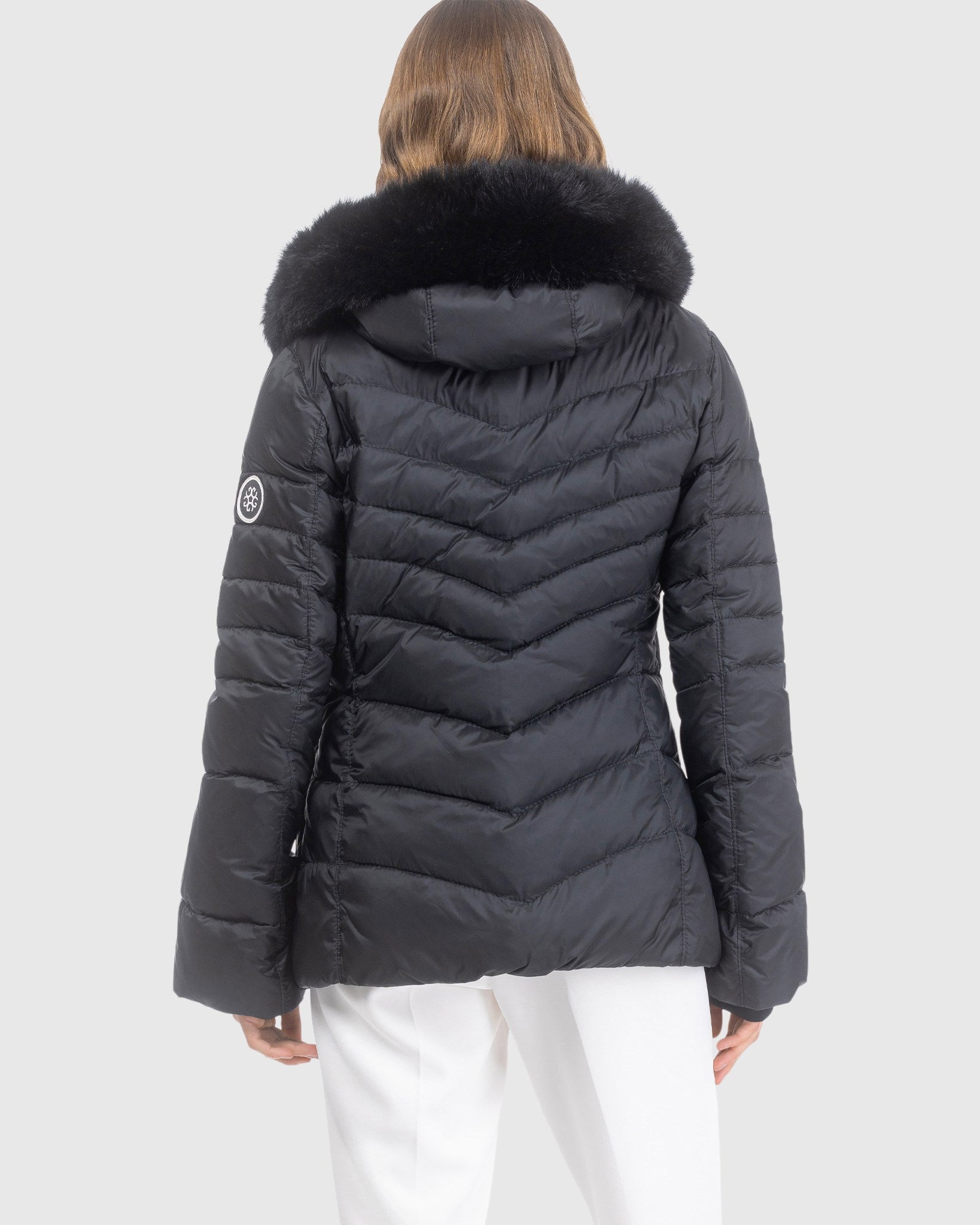 APRES-SKI JACKET WITH DETACHABLE TOSCANA LAMB HOOD TRIM