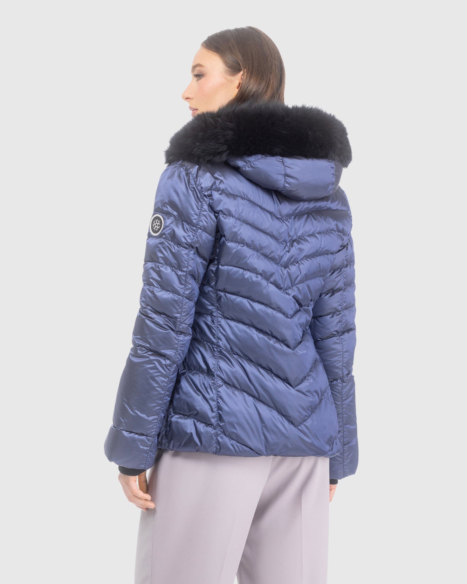 APRES-SKI JACKET WITH DETACHABLE TOSCANA LAMB HOOD TRIM
