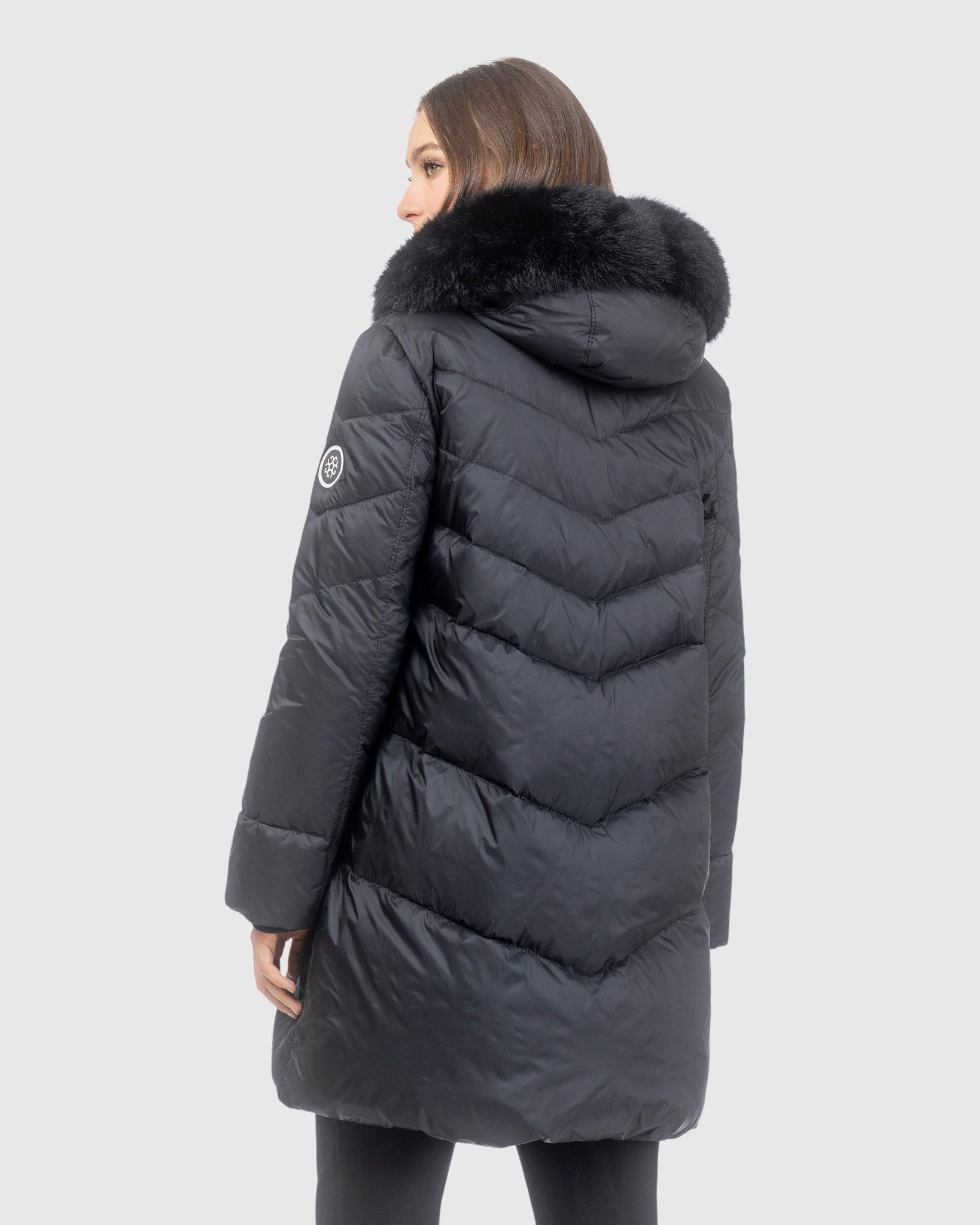 APRES-SKI JACKET WITH DETACHABLE TOSCANA LAMB HOOD TRIM
