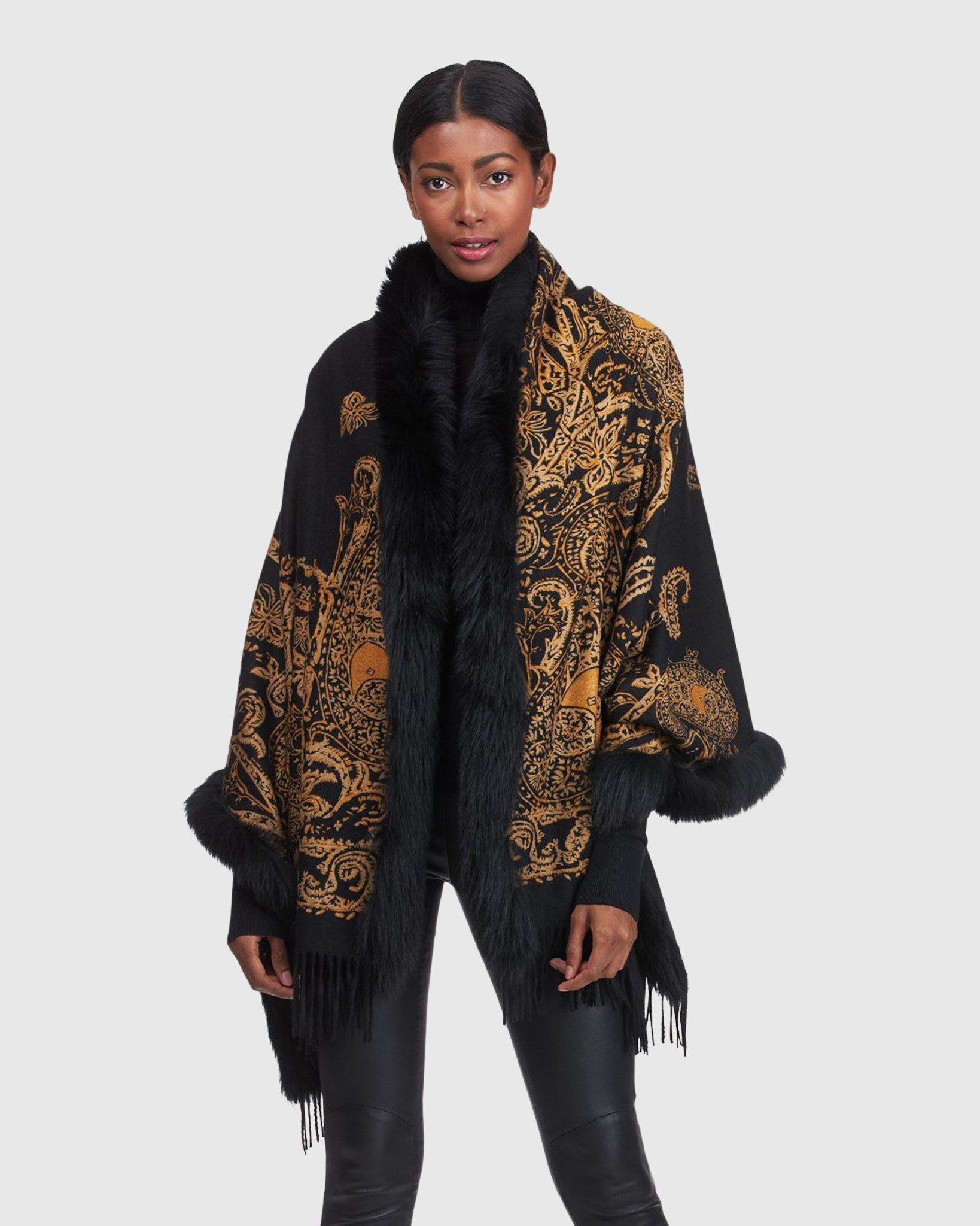 #Color_BLACK GOLD PAISLEY